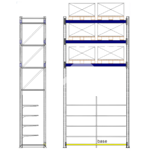 Porta Palete com Longarinas e Gôndola Integrada – NSF (Atacarejo, Coluna 4.0)