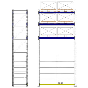 Porta Palete com Longarinas e Gôndola Integrada Rack Avançada – NSF (Atacarejo, Coluna 4.0)